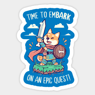 Time to EmBARK on an Epic Quest Sticker